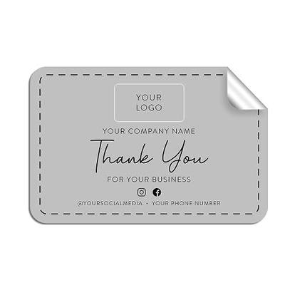 DayStar Custom Signs & Design 100 Rectangle Square Vinyl Stickers - Label for Small Business Logo Personalized Labels Handmade, Packaging, Bottle, Jars, Candle, Brand (Gray, 3x2)