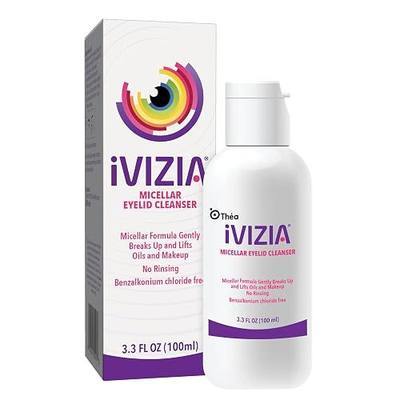 iVIZIA Micellar Eyelid Cleanser for Eyelid Cleansing, Rinse-Free, Gently Removes Makeup, 3.3fl oz Bottle
