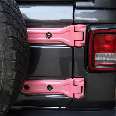 CheroCar for Jeep JL Tailgate Hinge Cover Spare Tire Bracket Rear Door Liftgate Trim Exterior Accessories for Jeep Wrangler JL JLU 2018-2026 Sport X Sahara Rubicon