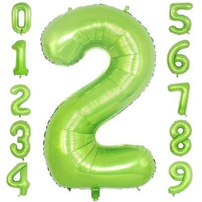 Green Foil Balloons Number 2, 42 inch