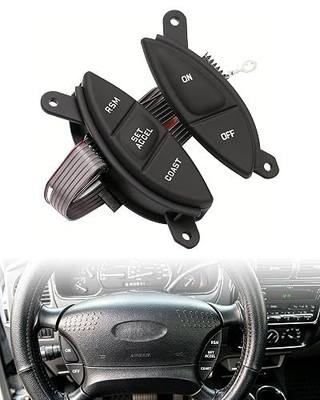 Steering Wheel Mounted Cruise Control Switch for Fo-rd, Ma-zda, F87Z9C888BB | For Ranger 1998-2003, Explorer 1998-2002, F150 Truck Davidson Edition 2001-2003, Mazda B3000 Pickup 1995-2003, Plug & play