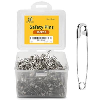 500Pcs Assorted, 1.5 Inch Rust-Resistant Steel Wire Silver Sewing Pins, Large for Clothes Crafts Use