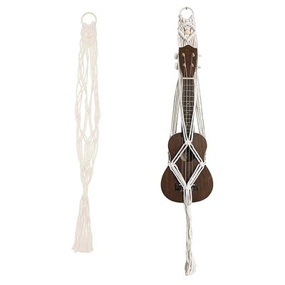 White Ukulele Hanger Decor Guitar Wall Hanger, Ukulele Case Alternative Kit (Suitable for 21 Inch)