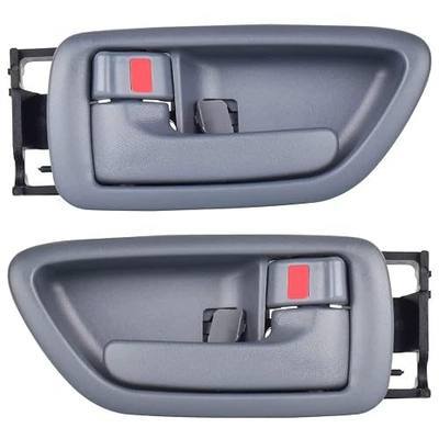 2Pcs Interior Door Handles Driver & Passenger Side for 2001-2007 Toyota Sequoia, 2000-2004 Avalon, 2004-2006 Tundra - Crew Cab ONLY - Four Full-Sized Doors - Gray