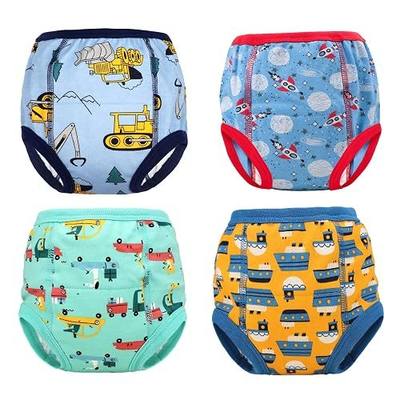 MooMoo Baby Cotton Training Underwear for Boys and Girs 2T-6T,4pk | Absorbent,Breathable,Washable and Reusable Potty Training Pants