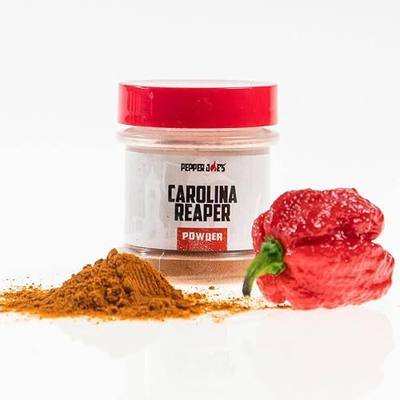 Pepper Joe’s Carolina Reaper Powder – World’s Hottest Chili Powder Rub – 1/2oz Shaker Jar – Finely Ground Pure Hot Pepper Powder for Spicy Cooking