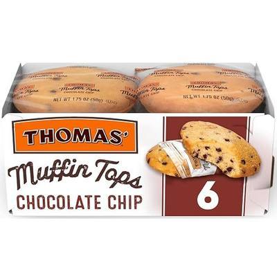 Thomas' Chocolate Chip Muffin Tops, 6 Muffin Tops with No High Fructose Corn Syrup, 10.5 Oz Package
