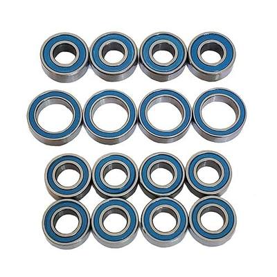 16Pcs RC Rubber Sealed Ball Bearings Kit for Tamiya TT-02 TT02 1/10 RC Parts