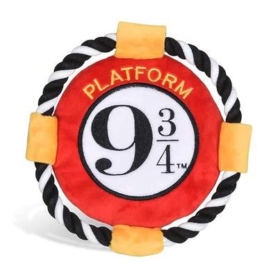 Harry Potter 9 3/4 Platform Frisbee Pet Toy in Themed Design - Plush Rope Dog Toys for Pets - Accessories for Hogwarts Houses