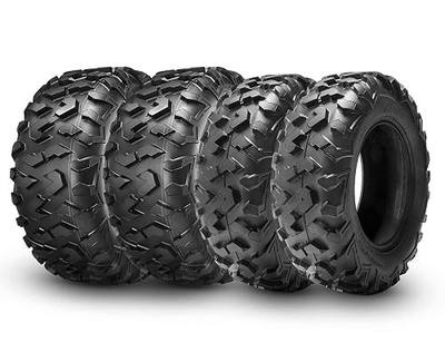 ATV Tires, 25x8-12 & 25x11-12, 6 PR All Terrain, Set of 4 | 25x8x12 25x11x12, ATV UTV Off-Road, Tubeless