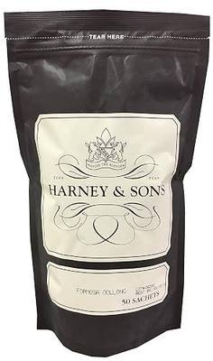 Harney & Sons Formosa Oolong Tea Sachets, 50 Count | Taiwanese oolong tea with a smooth, toasty flavor. Contains caffeine.