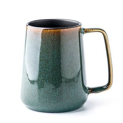 Large Ceramics Coffee Mugs,24 oz,Large Handle Design,Extra Large Tea and Coffee Cup for Office and Home,Microwave and Dishwasher Safe(Color:24 oz green)