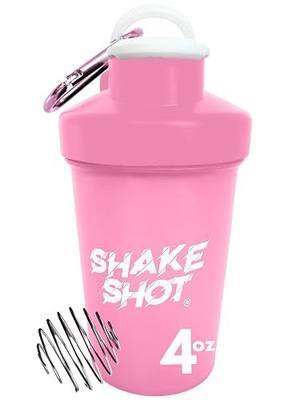 Pink 4oz Mini Shaker Bottle for Pre Workout & Creatine Powder | Pre Workout, Creatine Powder, Clip and Shaker Ball Included