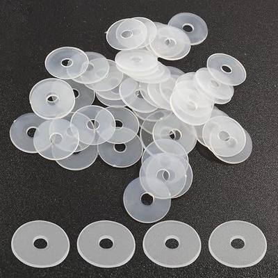 50 Pack M4 Clear Nylon Washers 17mm OD 1mm Thick for Faucet Hose | Wear-Resistant Insulation Nylon, Leak-Proof Sealing, For Water Pipe Faucet Valve Garden Irrigation