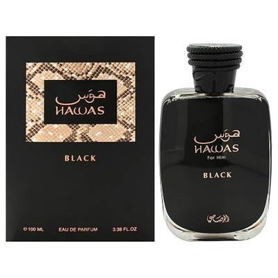 Hawas Black by Rasasi for Men - 3.38 oz EDP Spray