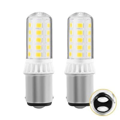 12V BA15D LED Bulb -1176 Bulb -Marine Navigation Anchor Stern Lights RV Camper Trailer Motorhome Light Replacement ALR12 -1004 1130 1076 Double Contact Bayonet Base AC12V/DC12-24V(2 PACK, Cool White)