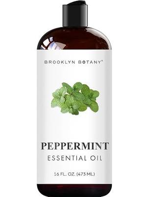 Brooklyn Botany Peppermint Essential Oil - Huge 16 Fl Oz - for Candle Making, Soap Making, Diffusers, and Aromatherapy