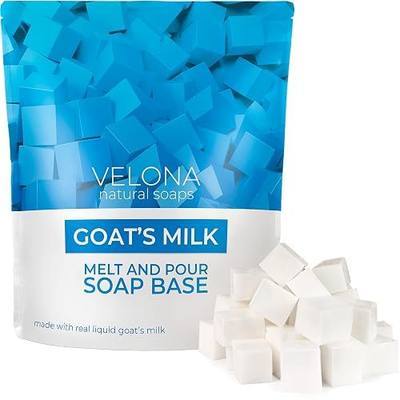 velona 2 LB - Goats Milk Soap Base Pre-Cut Cubes | SLS/SLES Free | Glycerin Melt and Pour | Natural Bars for The Best Result for Soap-Making