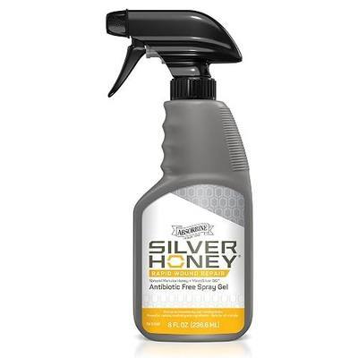 Absorbine Silver Honey Rapid Wound Repair Spray Gel 8oz Bottle, Manuka Honey & MicroSilver BG, Horse & Large Animal Wound Care