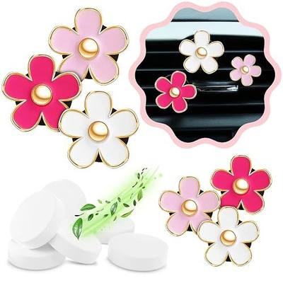 Girl Car Accessories, Air Freshener Pink Decor for Teens, Women, Cute Vent | Car Air Freshener Clip Interior Decor Charm Colorful Interior Automotive Accessories for Girl Women Teens Interior Aesthetic