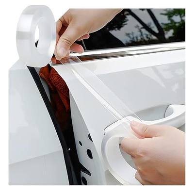 Car Door Entry Guard, Clear Trim Guard/Cover for Car Door Sill, Edge, Rear Bumper, Anti-Collision Protector Film Universal for Most Cars, Vehicles, SUVs (1.2"x197", Transparent)