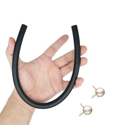 1/4" ID Fuel Line 791766 Replacement for Briggs & Stratton 691050 394302 798512 809499, 300PSI NBR Rubber Fuel Hose with 2 Clamps for Lawn Mower Snow Blower Generator Small Engine