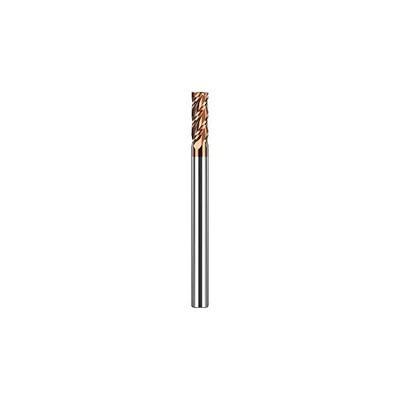 1pc 4 Flutes Carbide Square End Mill - 5mm (0.196") Dia, 5mm (0.196") Shk Dia - Micro Grain CNC Router Bits Carbide Milling Cutter for Alloy Steel/Hardened Steels - HRC55 - TISIN Coated
