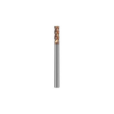 1pc 4 Flutes Carbide Square End Mill - 4mm (0.157") Dia, 4mm (0.157") Shk Dia - Micro Grain CNC Router Bits Carbide Milling Cutter for Alloy Steel/Hardened Steels - HRC55 - TISIN Coated