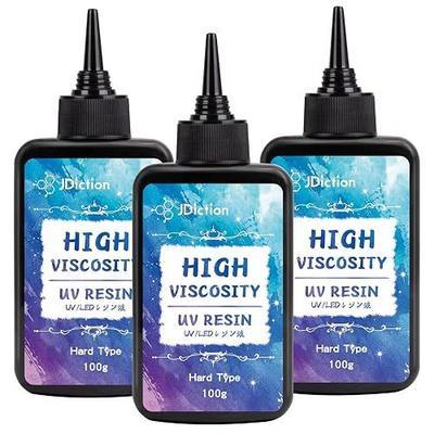 JDiction UV Resin, Upgrade 300g High Viscosity Hard UV Resin with Crystal Clear Resins Kit for Doming, Sealing, Coating, and Casting