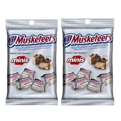 (2) 3 MUSKETEERS Minis Chocolate Candy Minis Size Bars, 2.9 oz each bag