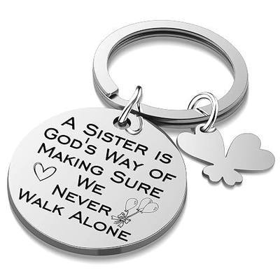 Sister Gifts Keychain Mothers Day Birthday Gifts for 21st Birthday for Her