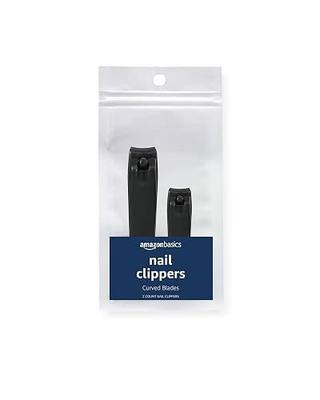 Amazon Basics Toenail and Fingernail Clipper Set, Nail Clippers, Grooming Tool, Black