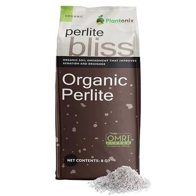 Perlite Bliss (8 Qts) - Organic Perlite for Plants Indoor Soil Amendment - Horticultural Perlite for Gardening & Seed Starting - Mixes Easily with Potting Soil, Vermiculite, & Coco Coir for Plants