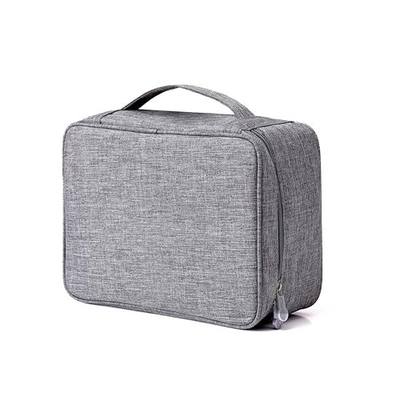 Electronic Travel Organizer, TIGERMILLION Waterproof 2-Layer Travel Electronic Organizer Bag, Electronics Travel Organizer for Cables, Chargers, Power Bank, Flash Drive, Gray