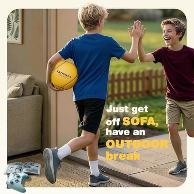 Trymaker Tetherball Ball and Rope, Tether Balls and Rope Set Replacement | for Kids Adult and Dogs, Classic Yellow with Air Pump ropes and carabiner, Backyard Playground and Outdoors