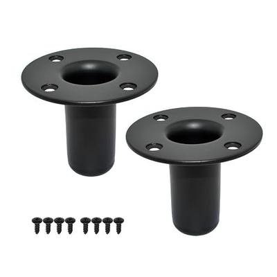 Speaker Stand Top Hat, 4.13"x3.29", All Metal, 2 Packs | One-piece construction, Speaker Cabinet Pole Mount,PA/DJ Tripod Speaker Stand Mounts Adapters 105X85mm , Black