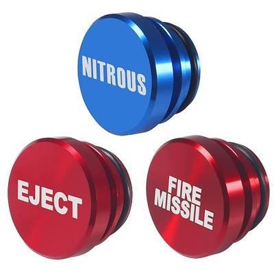 3 Pieces Aluminum Dustproof Plug Billet Button Plugs, Standard 12-Volt Replacement Accessories, Car Novelty Button Lighter Anodized Aluminum Car Decoration Fits Most Automotive Vehicles