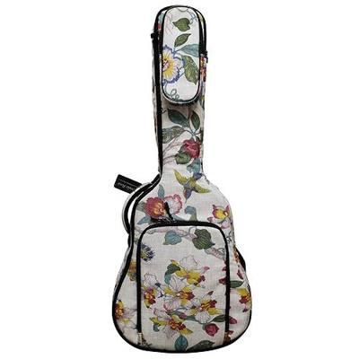 MUSIC FIRST 0.8" Padded Linen American Pastoral Style Soft Guitar Case, Gig Bag, Guitar Backpack (CHECK PHOTO No.2 AND MEASURE YOUR GUITAR!) (36~37 inch, 3/4 Junior Size)