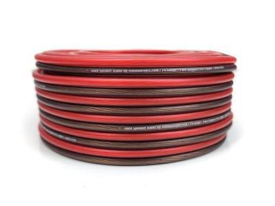 KnuKonceptz Kord Speaker Cable 14 Gauge Oxygen Free Copper Speaker Wire 100' Red/Black
