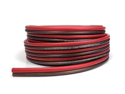 KnuKonceptz Kord Speaker Cable 12 Gauge Oxygen Free Copper Speaker Wire 50' Red/Black