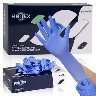 FINITEX Nitrile Disposable Gloves Medical Exam Gloves - 100/1000 PCS Latex-free Examination Purple Chemo Food Glove
