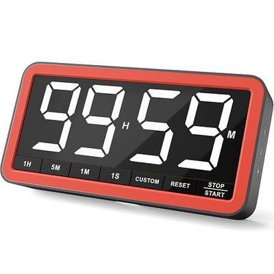 VOCOO Digital Kitchen Timer with 7.8” Extra Large Display, Magnetic LED, with 3 Brightness, 4 Alarms and 3 Volume Levels, Battery Powered Countdown Count Up Timer for Cooking, Classroom, Home Gym