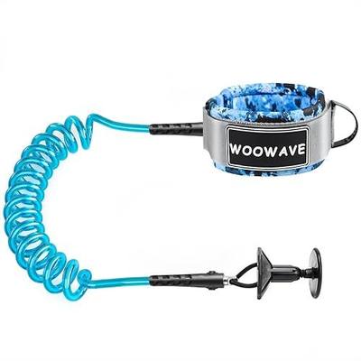 WOOWAVE Bodyboard Leash Wrist Surf Leash Coiled Bodyboarding Leash Premium Coil Body Board Leash with Plug