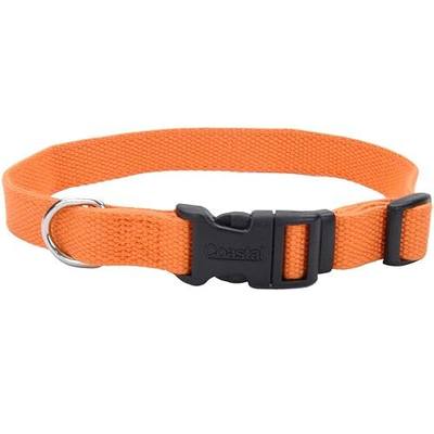 Coastal Pet - New Earth Soy - Adjustable Dog Collar, Pumpkin, 3/4" x 12"-18"