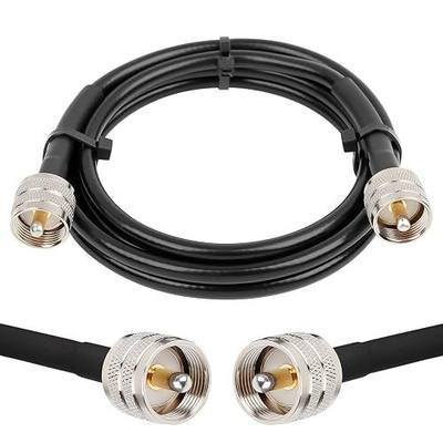 MOOKEERF RG8x Coaxial Cable 6ft,CB Coax Cable 50 Ohm,UHF PL259 Male to Male Low Loss CB Antenna Extension for HAM Radio,VHF Radio,SWR Meter,Dummy Load,Antenna Analyzer