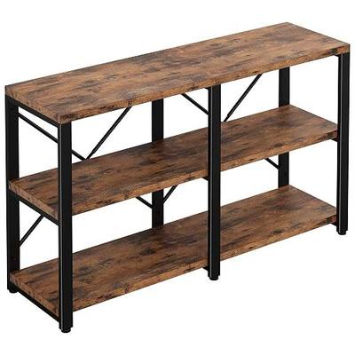 IRONCK Console Table, 3-Tier 47 in Entryway Table, Vintage Brown