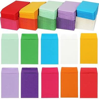 Geyee 500 Pcs Small Coin Seed Envelopes Small Tip Envelopes for Cash Self Adhesive Mini for Seeds Storage for Home Wedding Garden and Office(2.25 x 3.5 Inch,Colorful)