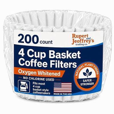 4 Cup Basket Coffee Filters (200, White)