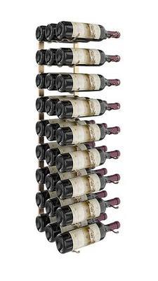 VintageView W Series Luxe Wine Rack 3 - Triple Depth, Metal Wall Mounted Wine Rack - Modern, Easy Access Wine Storage - Space Saving Wine Rack with 27 Bottle Storage Capacity - (Golden Bronze)