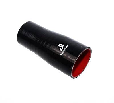 TenKe Universal 6" Length High Temperature 4-Ply Reinforced 2"-2.5" ID Straight Reducer Silicone Hose Coupler (Black, 2"-2.5")
